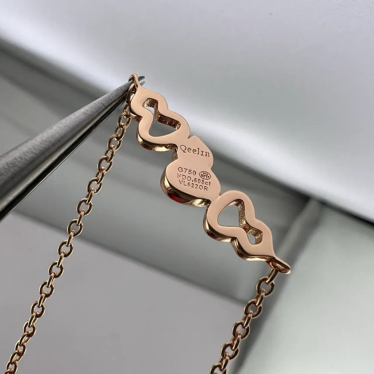 Gold-Tone Heart Enamel and Crystal Pendant Necklaces 3