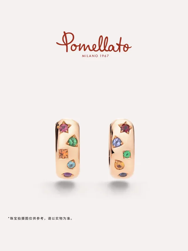 Gold-Tone Multistone Hinged Hoop Earrings 4