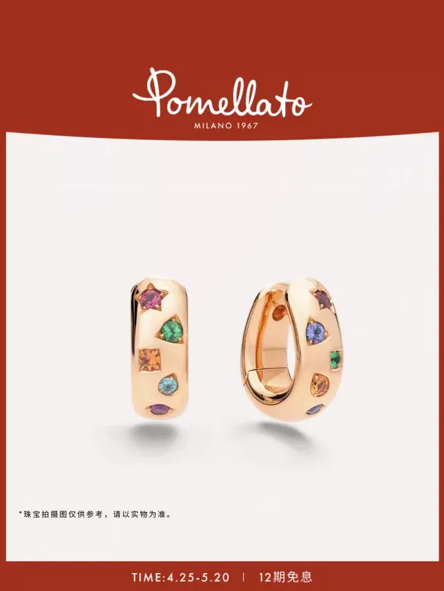 Gold-Tone Multistone Hinged Hoop Earrings 5