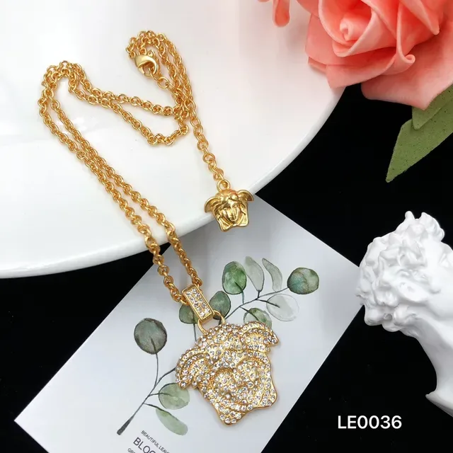 Gold-Tone Pavé Medusa Dual-Pendant Necklace 2