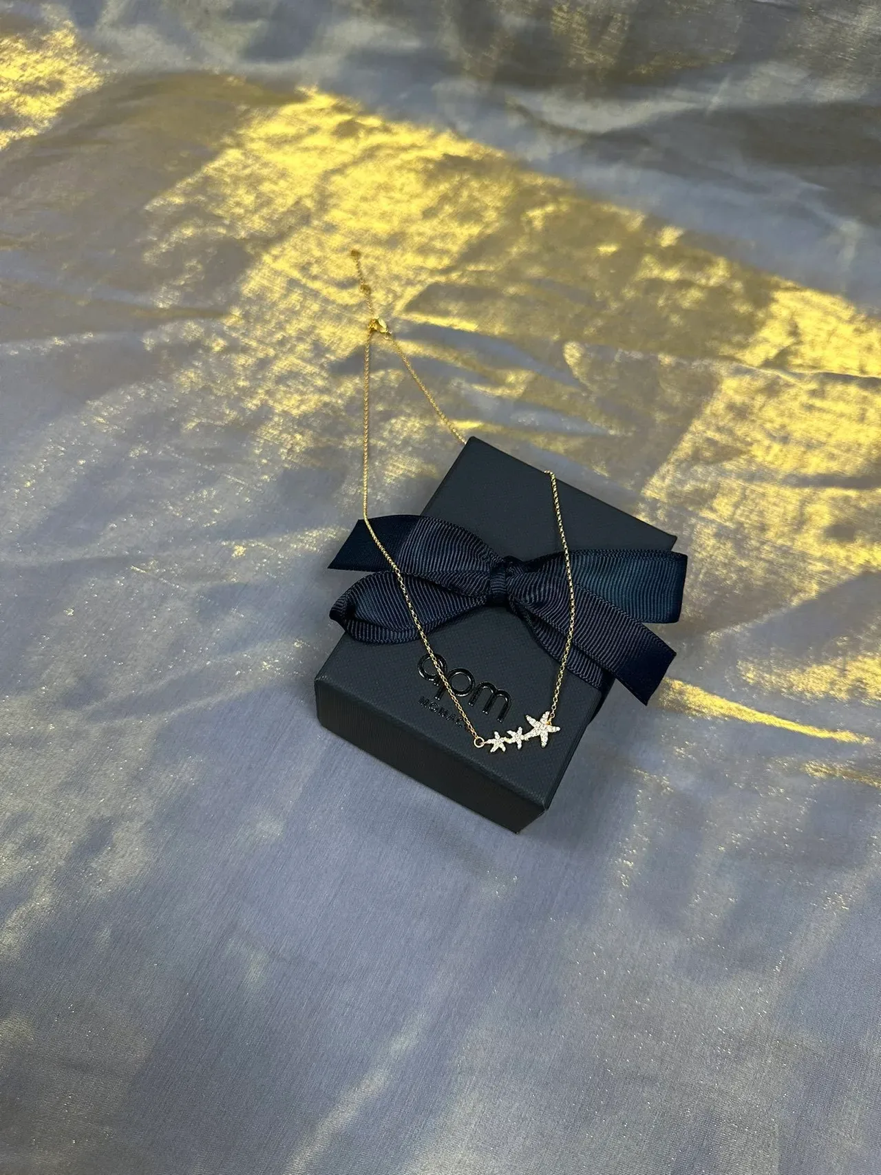 Gold-Tone Starfish Pavé Pendant Necklace 7