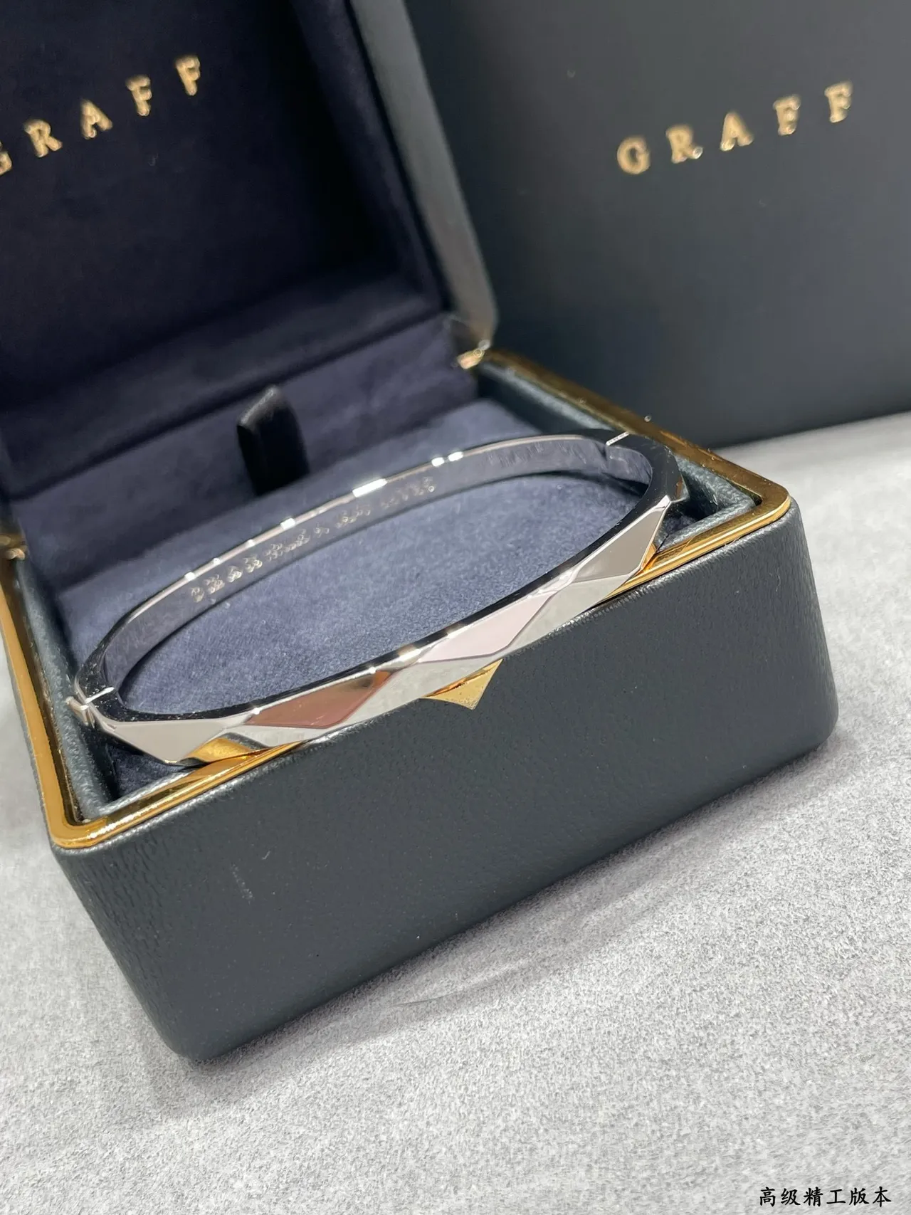 Graff Faceted Geometric Rose Gold Bracelet 3