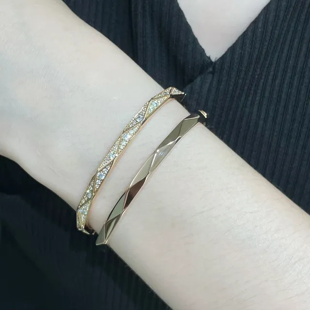 Graff Faceted Geometric Rose Gold Bracelet 8