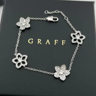 Graff Pulsera Floral Diamantes Pavé
