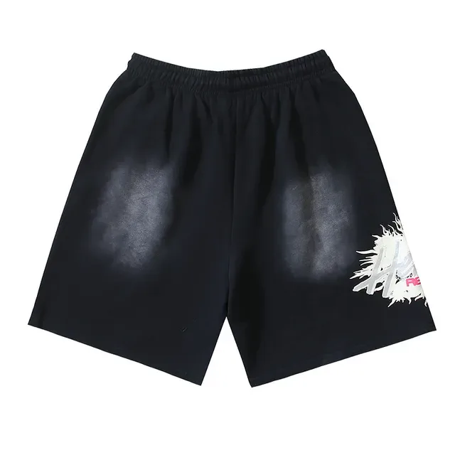 Graphic-Print Drawstring-Waist Oversized Shorts 3