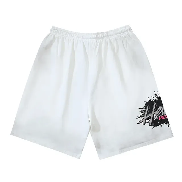 Graphic-Print Drawstring-Waist Oversized Shorts 5