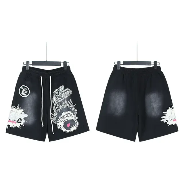 Graphic-Print Drawstring-Waist Oversized Shorts 8