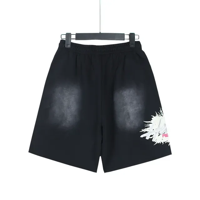 Graphic-Print Drawstring-Waist Oversized Shorts 12