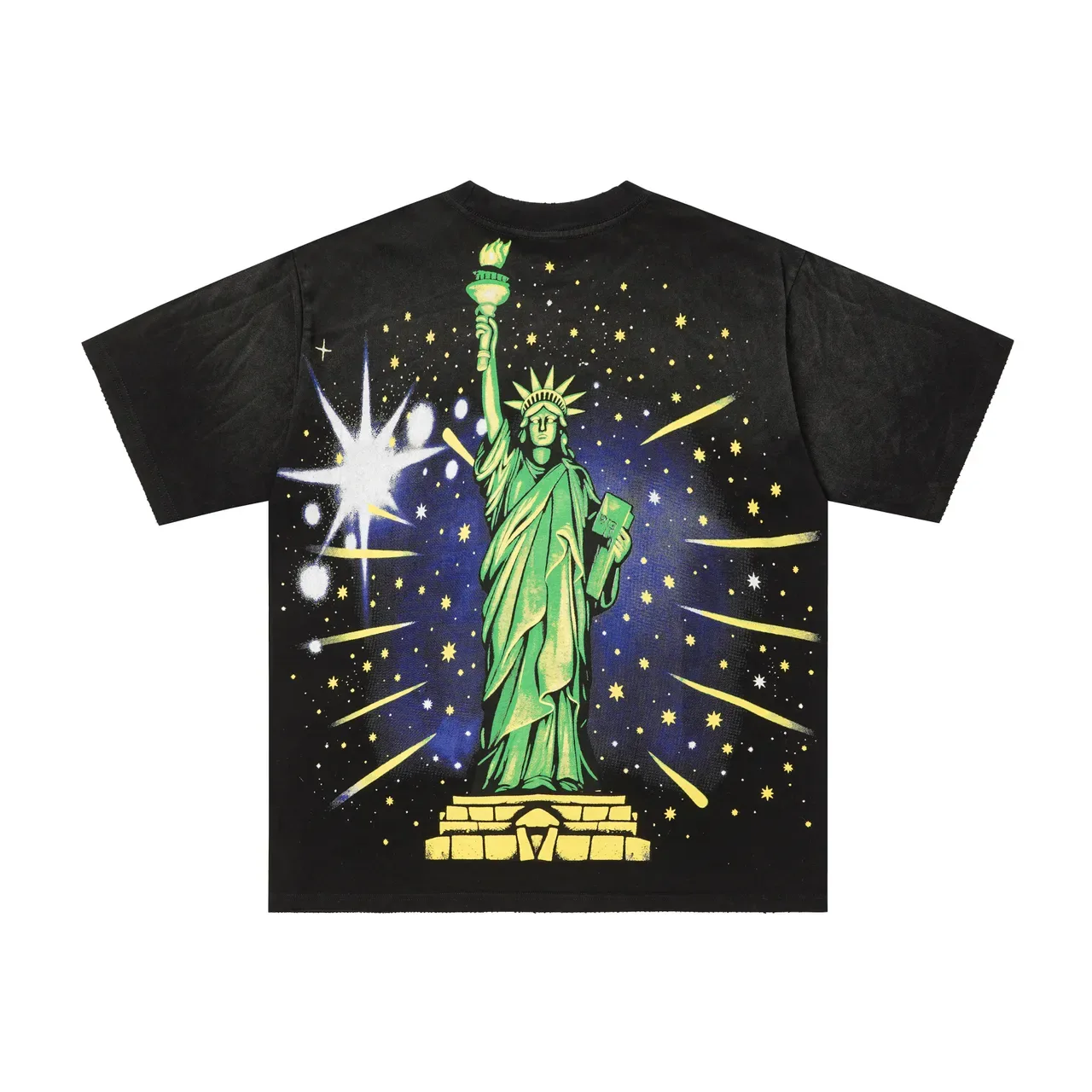 Graphic Print Rhinestone Typography Oversized T-Shirt 12