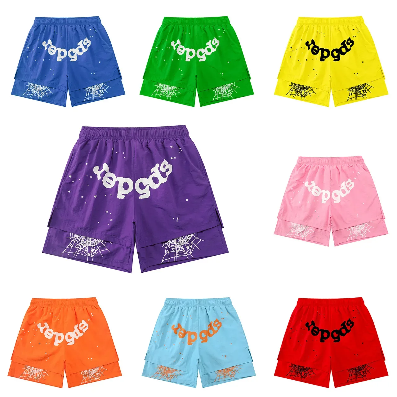 Graphic Print Two-Layer Sport Shorts 2