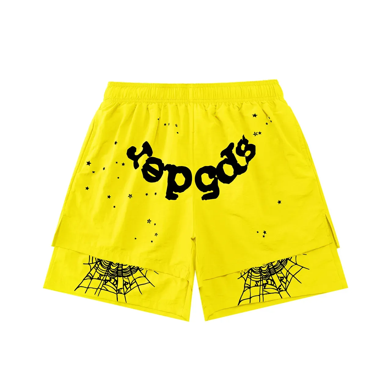 Graphic Print Two-Layer Sport Shorts 10