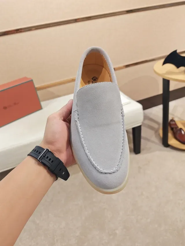 Gray Beige Suede Upper Penny Styling Loafer 5