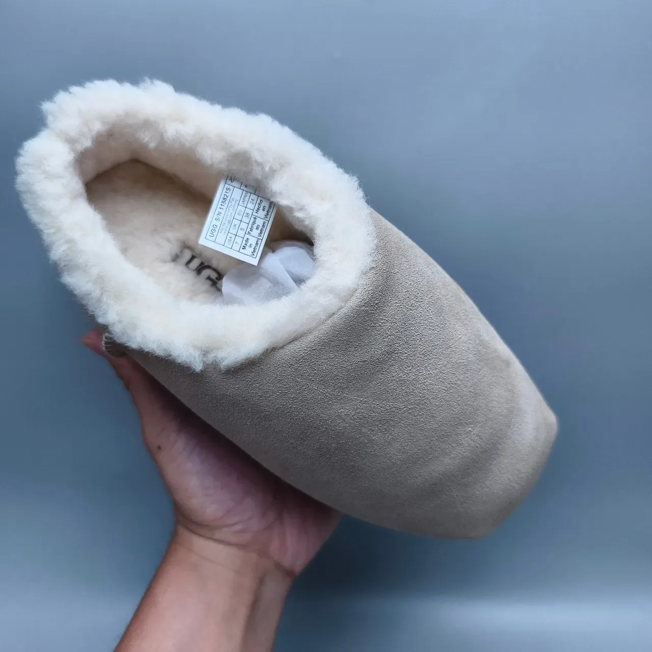 Gray Suede Shearling-Lined Slip-On Casual Shoe 3