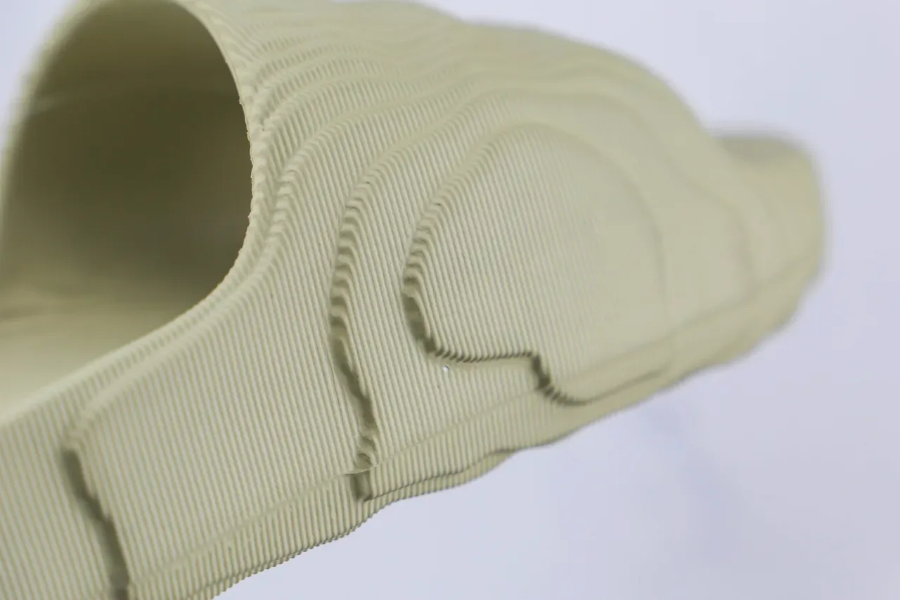 Green Molded Monochrome Ribbed Texture Slippers 4