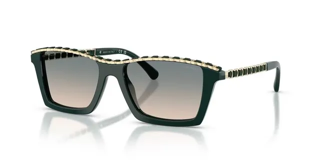 Green Vendome Gradient Green Sunglasses 3