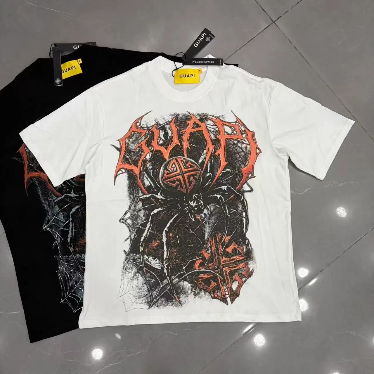 GUAPI Graphic Spider Print T-Shirt 3