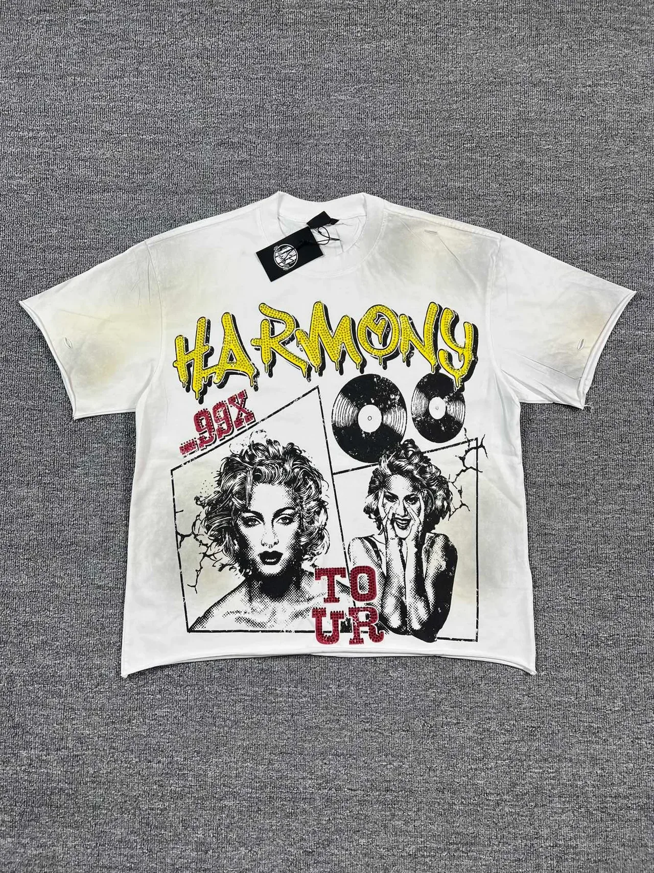 Harmony World Tour Graphic Print Distressed Wash T-Shirt 4