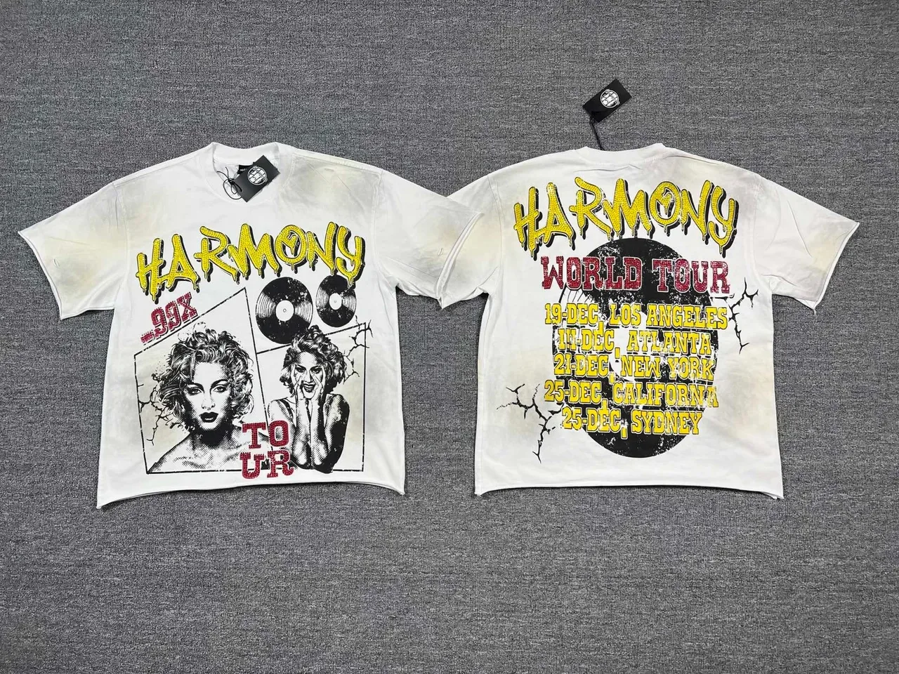 Harmony World Tour Graphic Print Distressed Wash T-Shirt 5