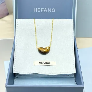 HEFANG 心形虎眼吊坠项链