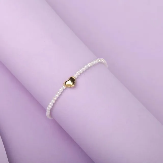HEFANG White Gold Pearl Strand Hardware Bracelet 4