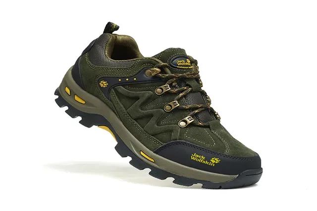 Jack Wolfskin Gray Blue Low-Cut Hiking Boot Synthetic Mesh Upper Sneakers 3