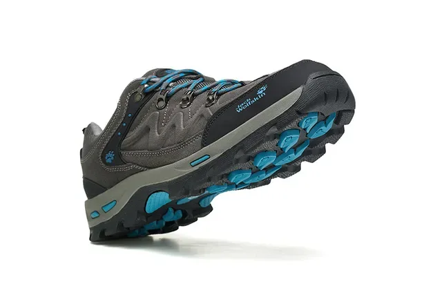Jack Wolfskin Gray Blue Low-Cut Hiking Boot Synthetic Mesh Upper Sneakers 11