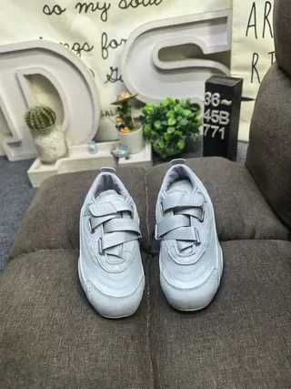 Light Gray Laceless Dual-Strap Lifestyle Sneakers 10
