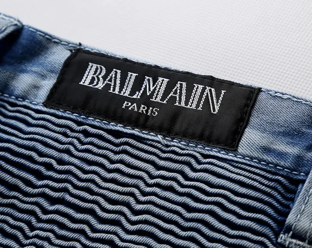 হালকা ধোয়া distressed Moto-Panel জিন্স 14
