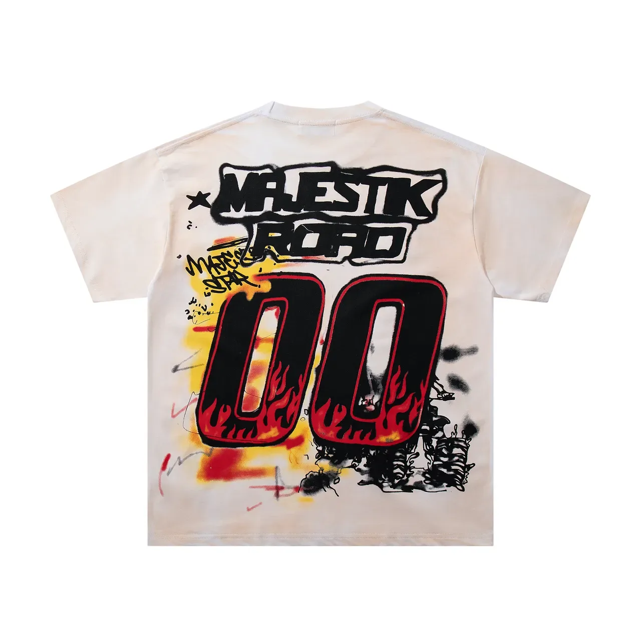 MAJESTIK Racing 00 Graphic Print Oversized T-Shirt 4