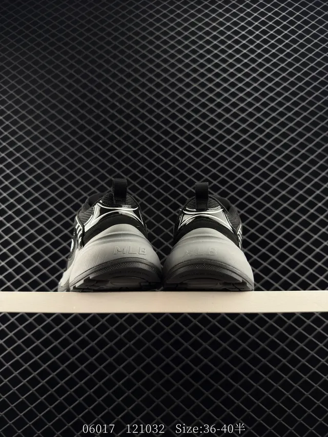 MLB XLG CHUNKY Black Gray Silver Chunky Sneakers 4