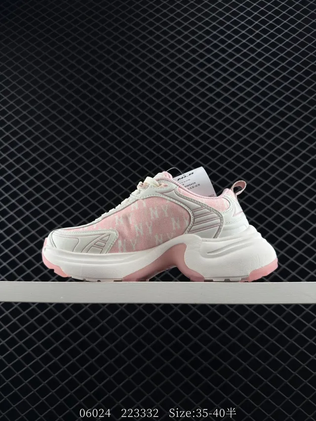 MLB XLG CHUNKY Pink and White Chunky Sneakers 5