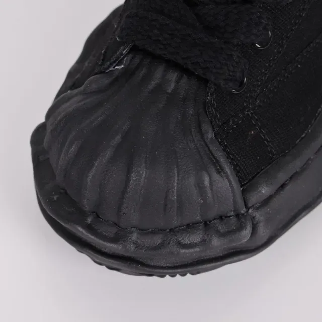 MMY Blakey Black White Canvas Upper Rubber Toe Cap Sneakers 5
