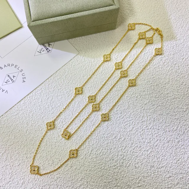 Multi-Tone Geometric Square Link Necklaces 2