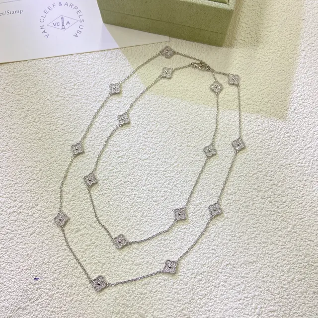 Multi-Tone Geometric Square Link Necklaces 4