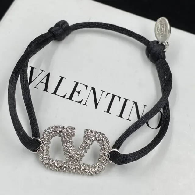Multicolor Pave-Set Crystal Charms Interlocking Double-V Motif Bracelet 3