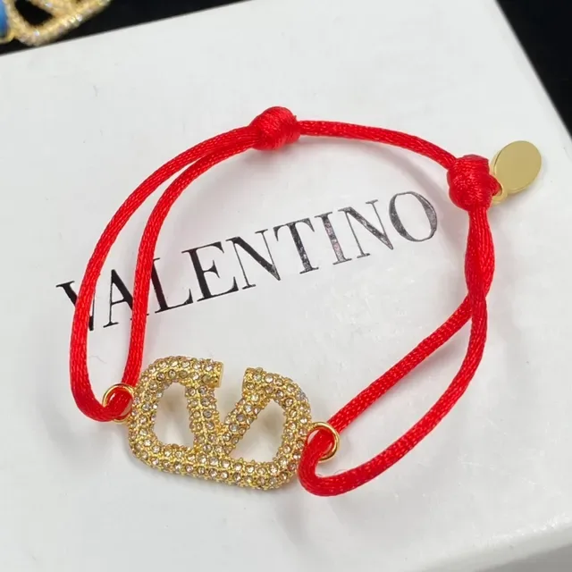 Multicolor Pave-Set Crystal Charms Interlocking Double-V Motif Bracelet 5
