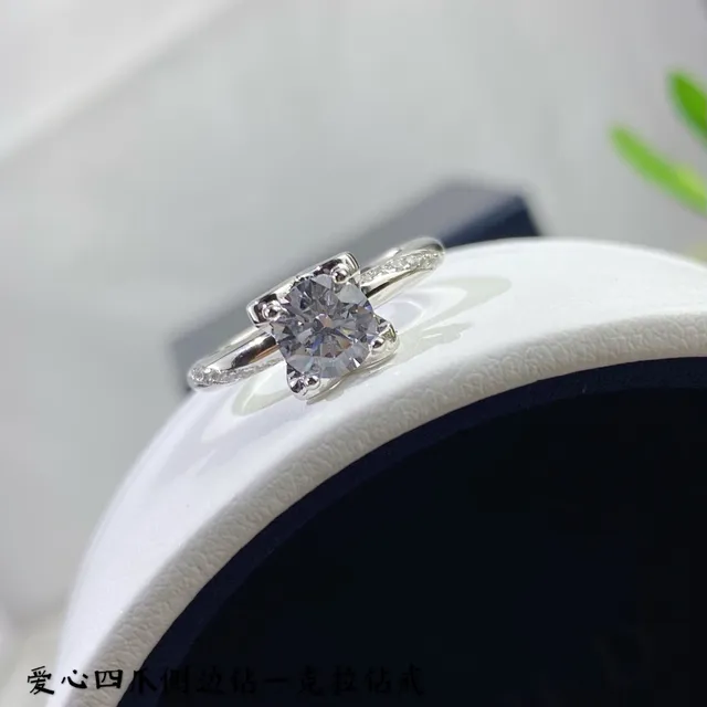 Navy Silver Solitaire Center Stone Four-Prong Setting Ring 8
