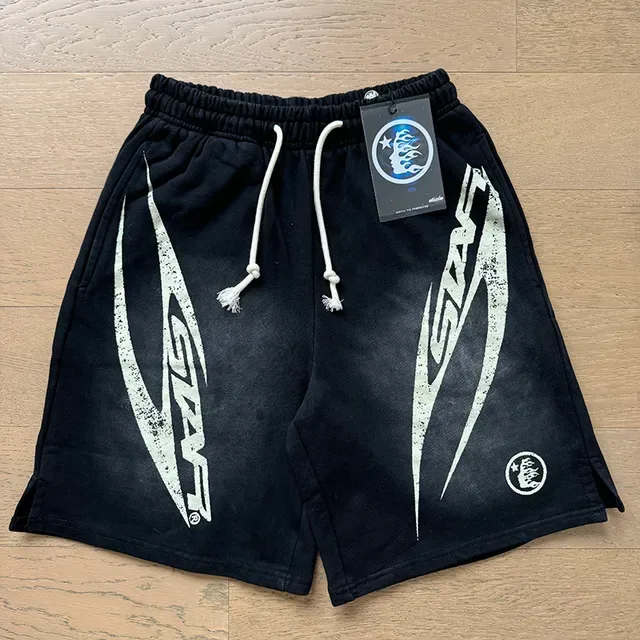 Navy White Elastic Waistband Drawstring Closure Shorts 7