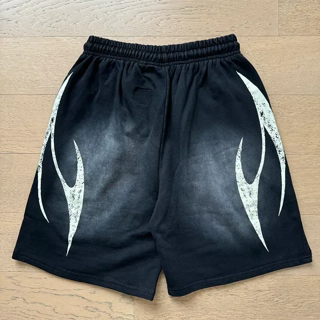 Navy White Elastic Waistband Drawstring Closure Shorts 10