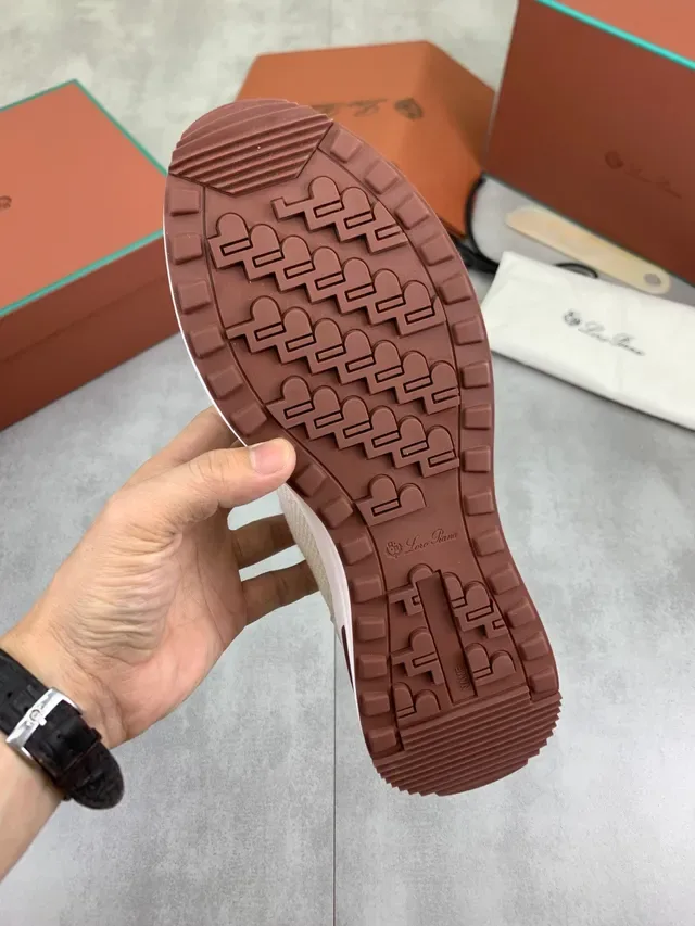 Off-White and Beige Mesh-Suede Low-Top Lifestyle Sneaker 2