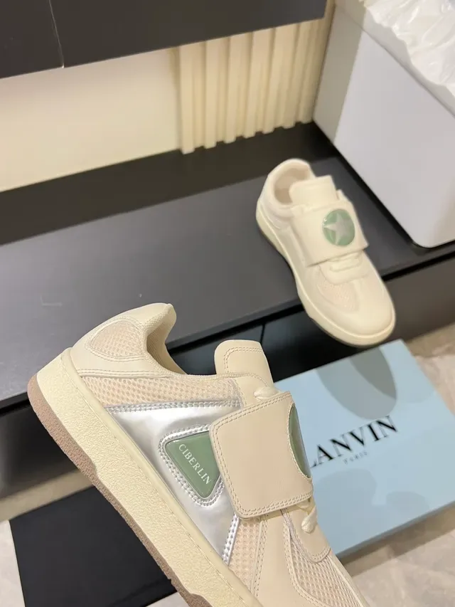 Off-White Cream Strap-Closure Lifestyle Sneakers 3
