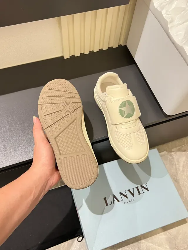 Off-White Cream Strap-Closure Lifestyle Sneakers 4