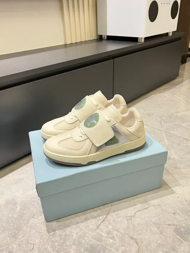 Off-White Cream Strap-Closure Lifestyle Sneakers 5