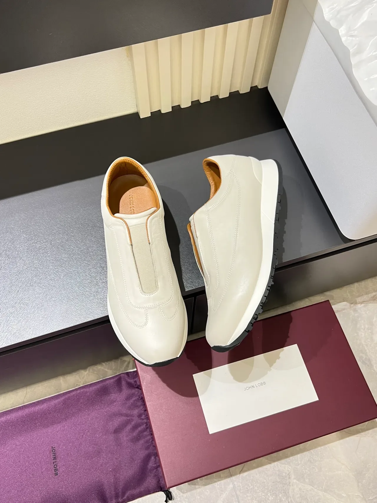 Off-White Leather Slip-On Sneaker 4