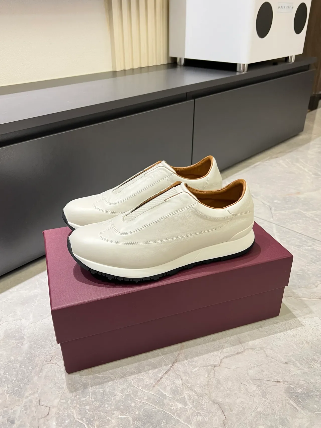Off-White Leather Slip-On Sneaker 5