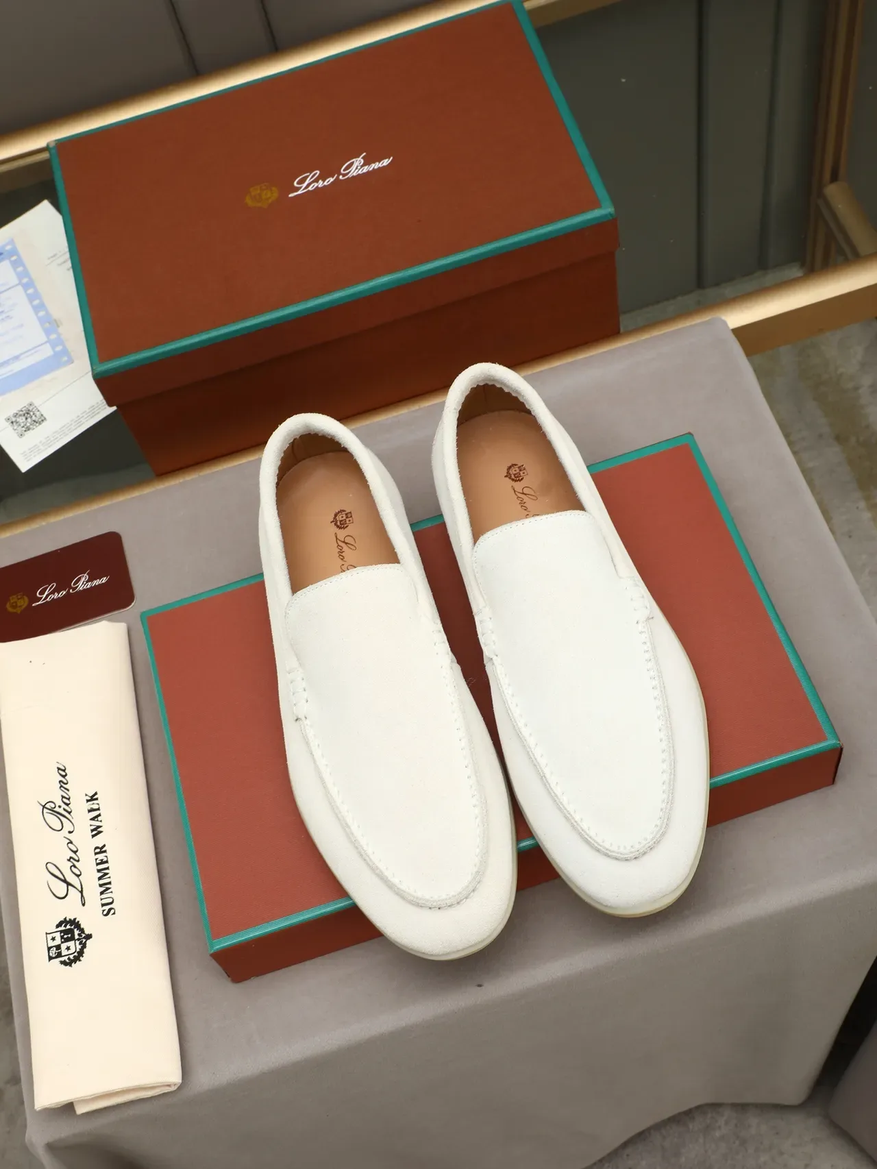 Off-White Suede Moc-Toe Slip-On Loafer 3