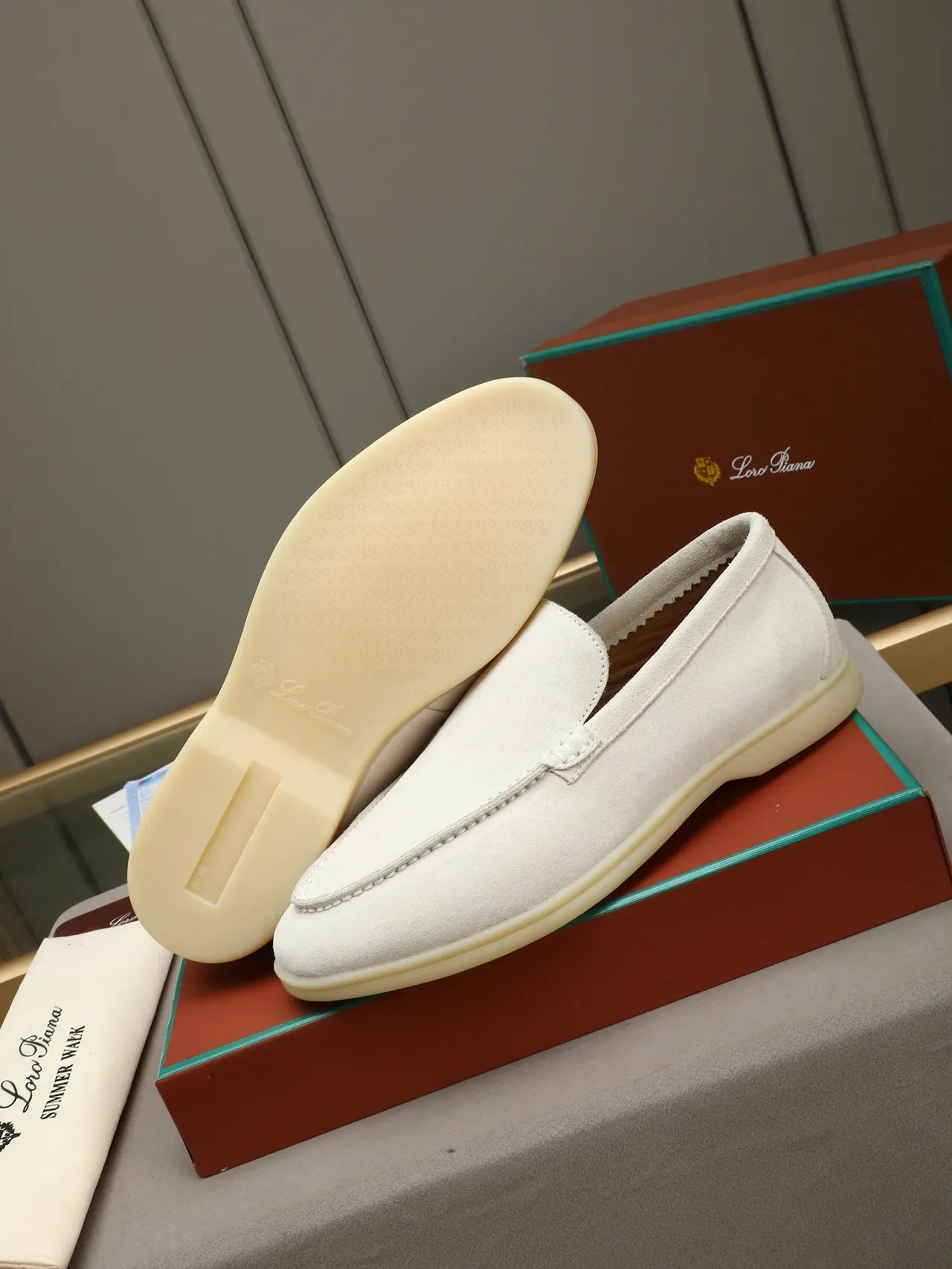 Off-White Suede Moc-Toe Slip-On Loafer 5
