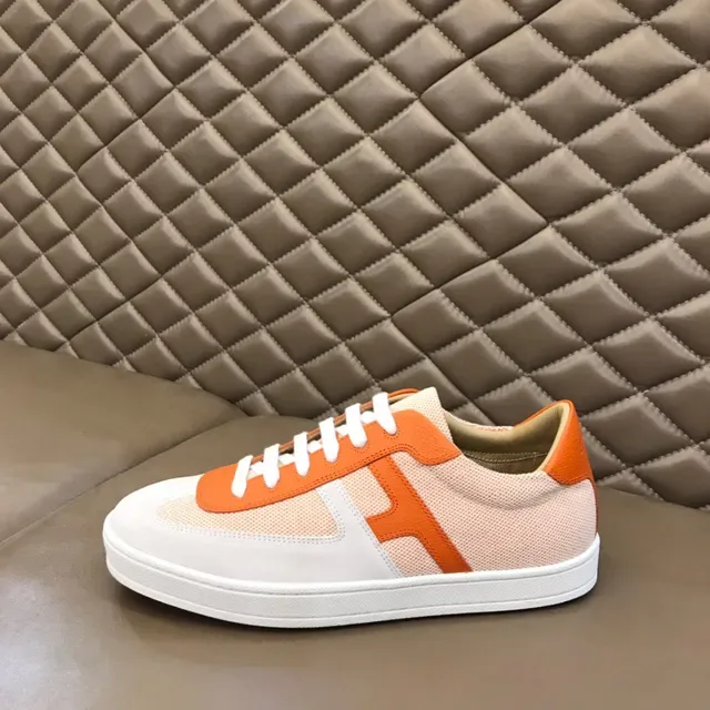 Orange and Beige Mesh Panelled Low-Top Lifestyle Sneaker 5