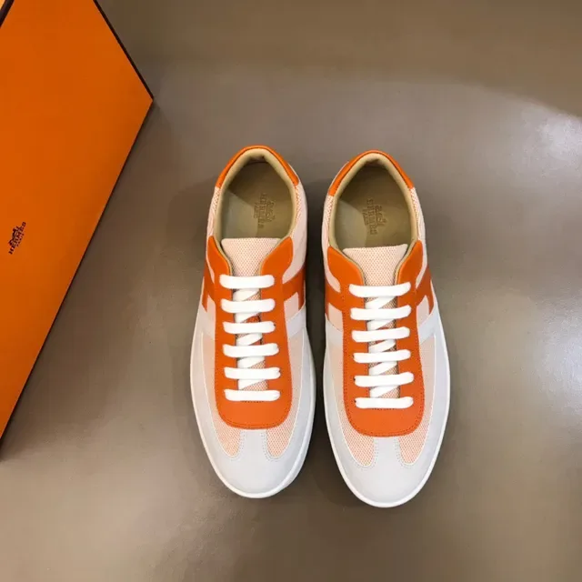 Orange and Beige Mesh Panelled Low-Top Lifestyle Sneaker 9