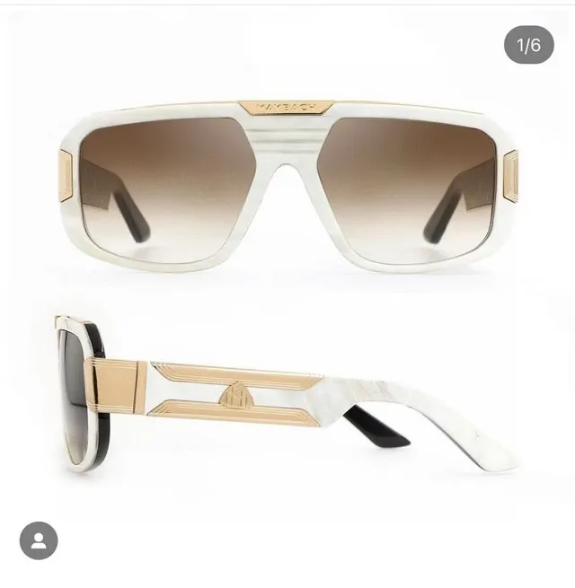 Oversized Rectangular Black Acetate Gradient Lens Sunglasses 2